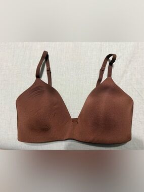 SKIMS Seamless Wireless Bra in Chocolate